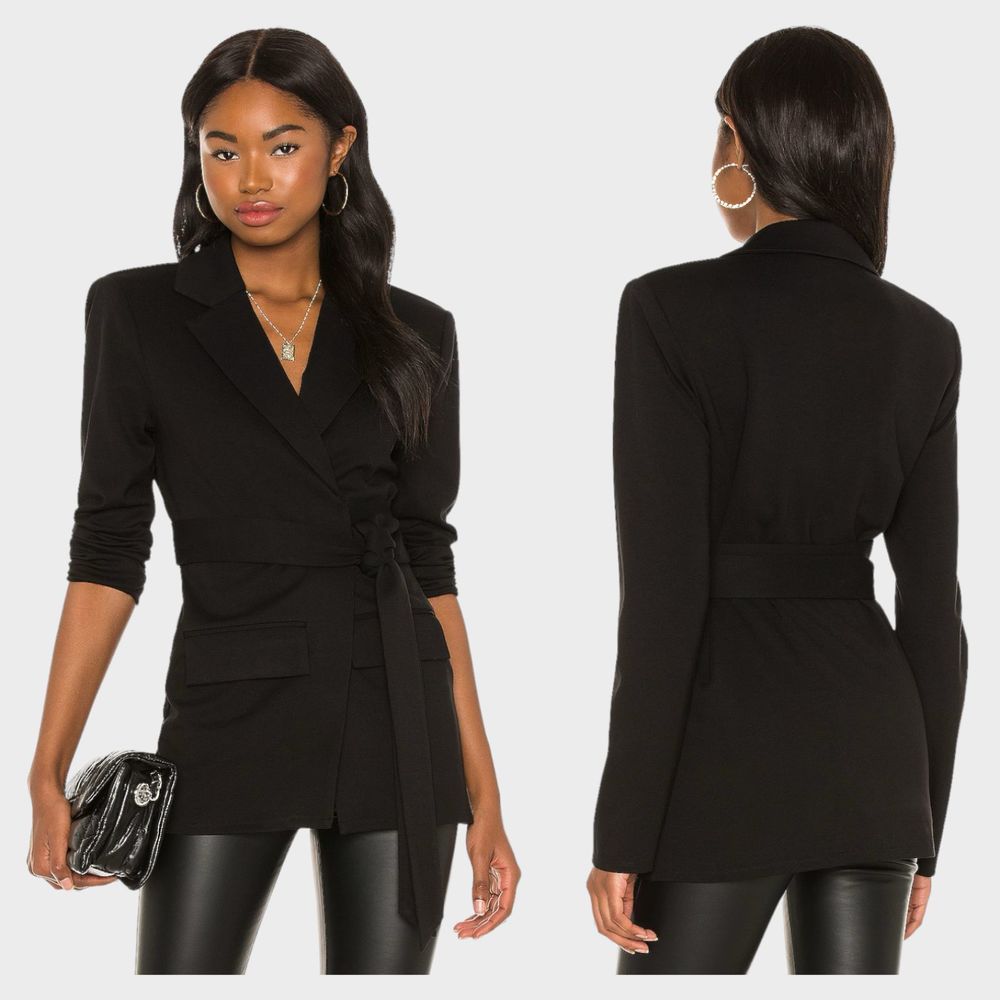 NWOT LPA Capri Wrap Blazer in Black Women's Size XS
